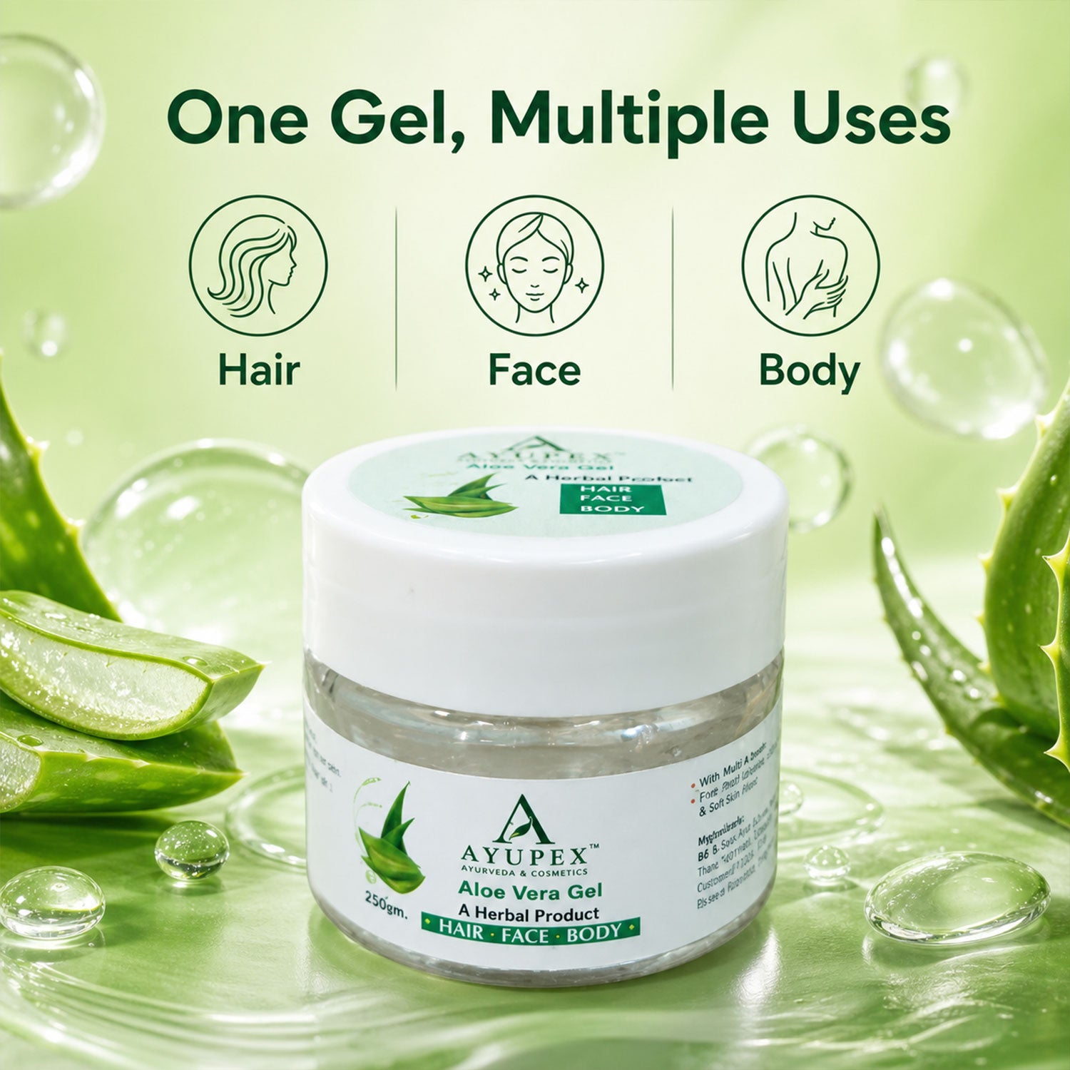 Aloe Vera Gel – Pure Hydrating Herbal Nourishment for Skin & Hair