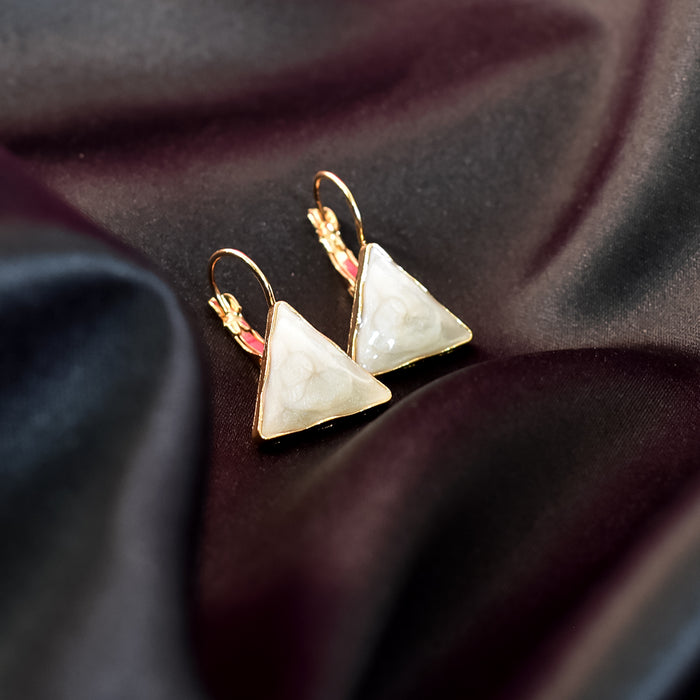 Luxe Triangle Earring Set - Geometric Glamour