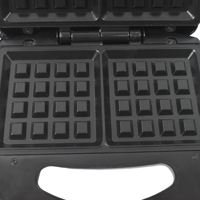 Waffle Maker, Makes 2 Square Shape Waffles| Non-Stick Plates| Easy to Use with Indicator Lights