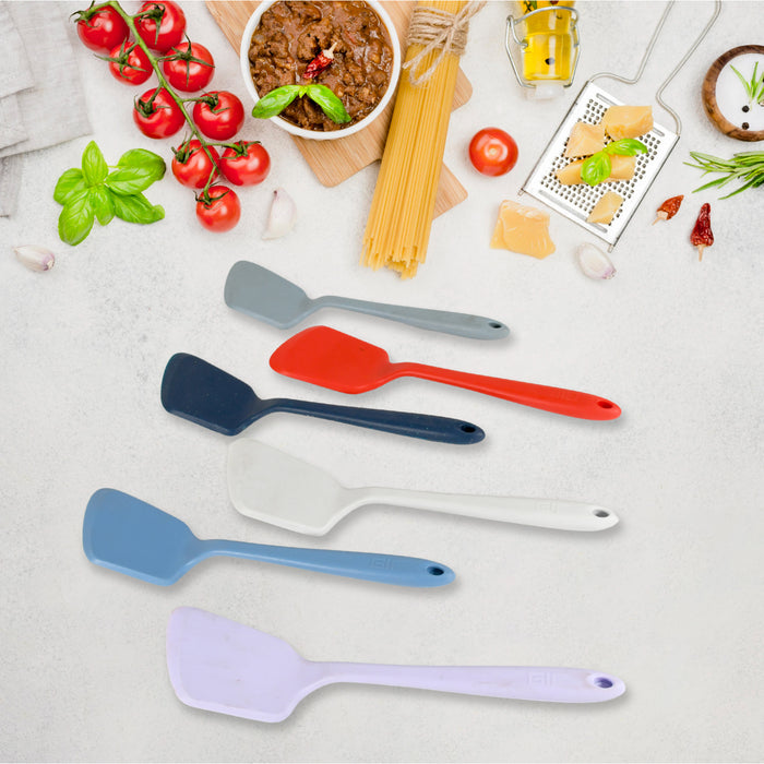 Multipurpose Silicone Spoon, Silicone Basting Spoon Non-Stick Kitchen Utensils Household Gadgets Heat-Resistant Non Stick Spoons Kitchen Cookware Items For Cooking and Baking (6 Pcs Set)