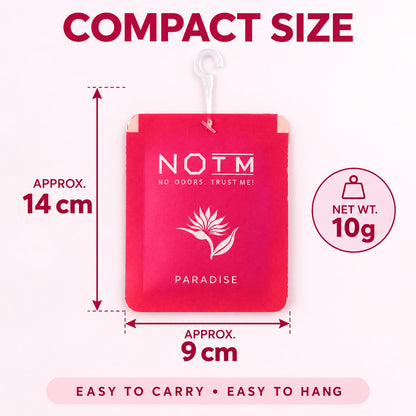 Design details of paradise hanging air freshener.