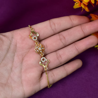 Delicate Gold Flower Bracelet