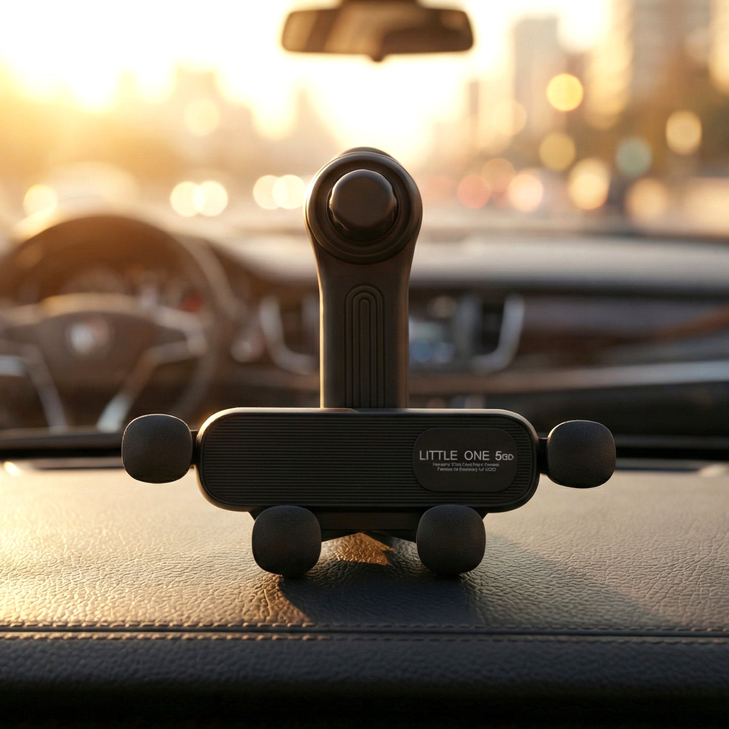 Car air vent phone mount in use
