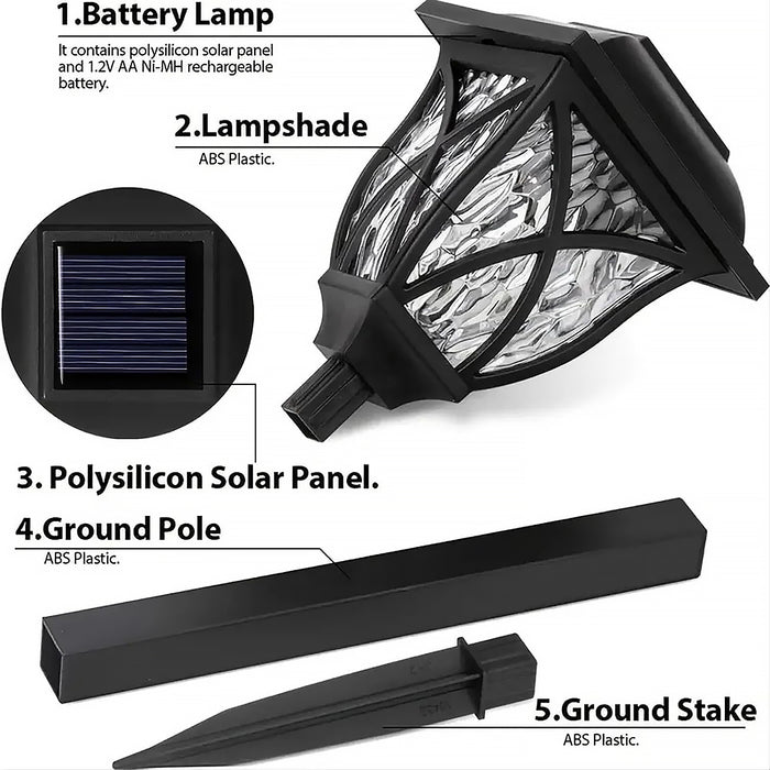 6625 Solar Garden Lights LED Outdoor Stake Spotlight Fixture for Garden Light (Pack of 2pc )