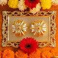 Ornate Rectangular Pooja Thali Tray -