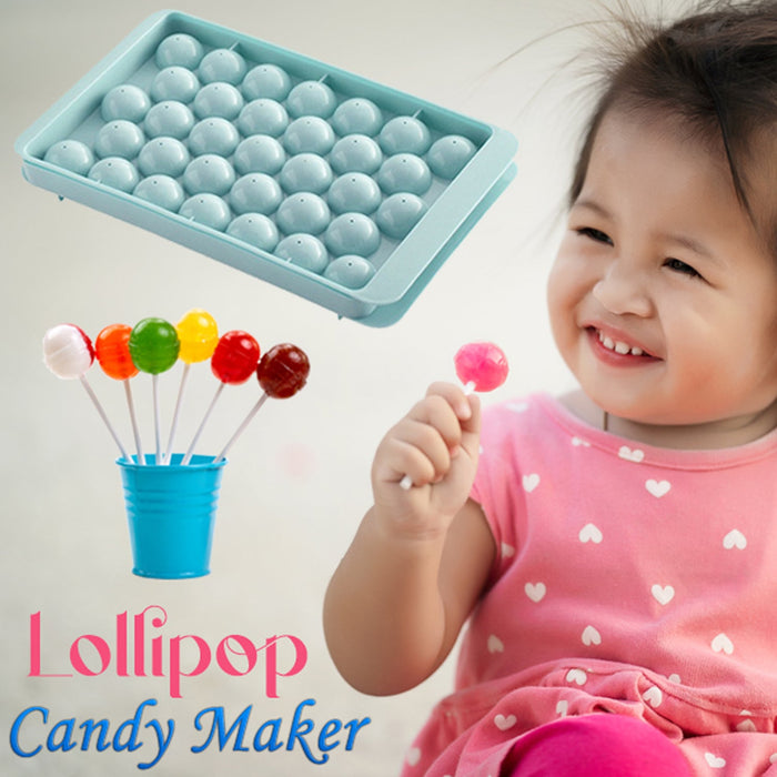 Plastic Round BPA Free Reusable Ice Cube Ice Ball Mold / Lollipop Candy Maker (20x12cm)