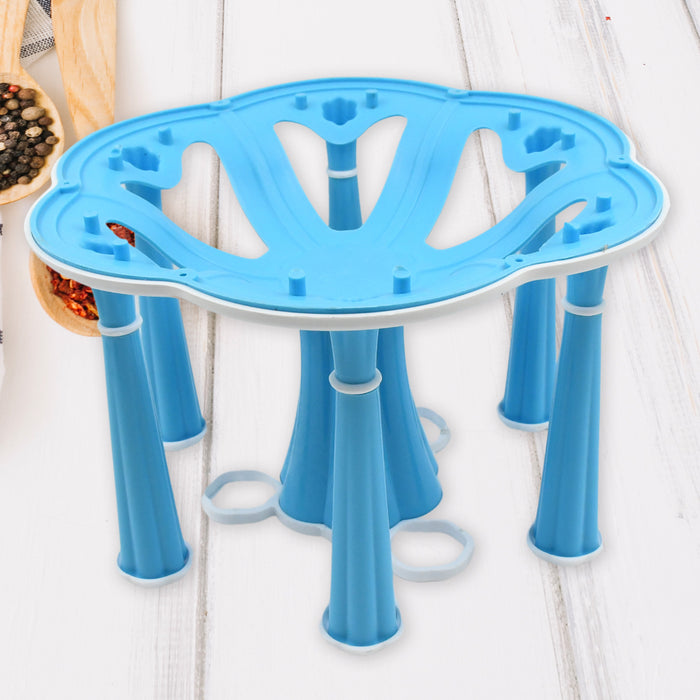 5589 Miracle Plastic Glass Stand / Tumbler Holder / Glass Holder for Kitchen / Dining Table 6 Glasses Stand With 3 Pepper Salt