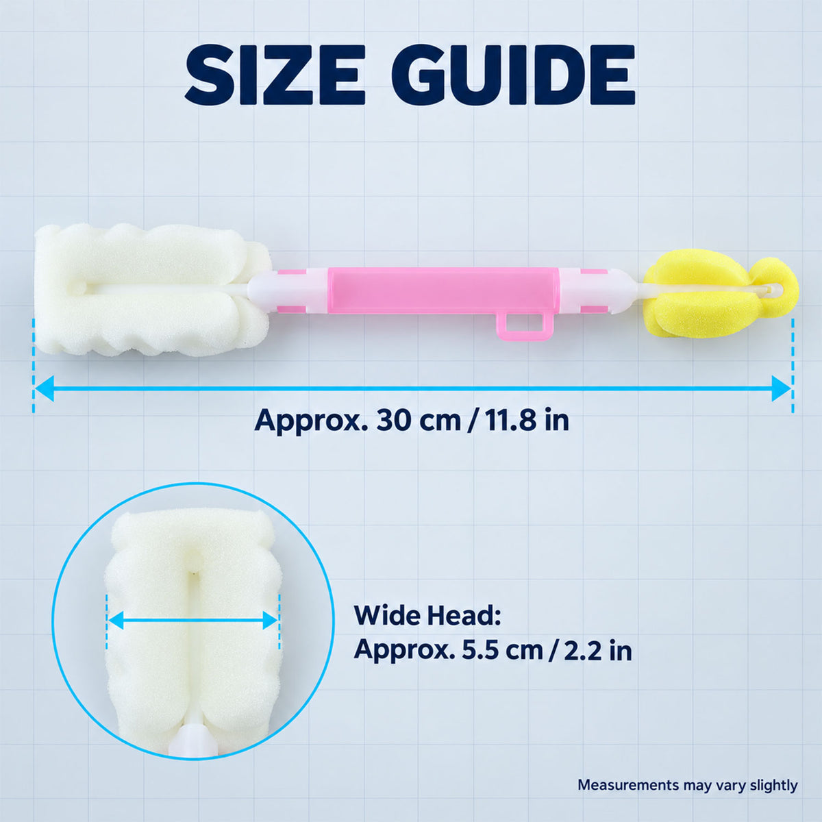 Silicone Bottle Cleaning Brush – Long Handle for Gentle, Deep Reach
