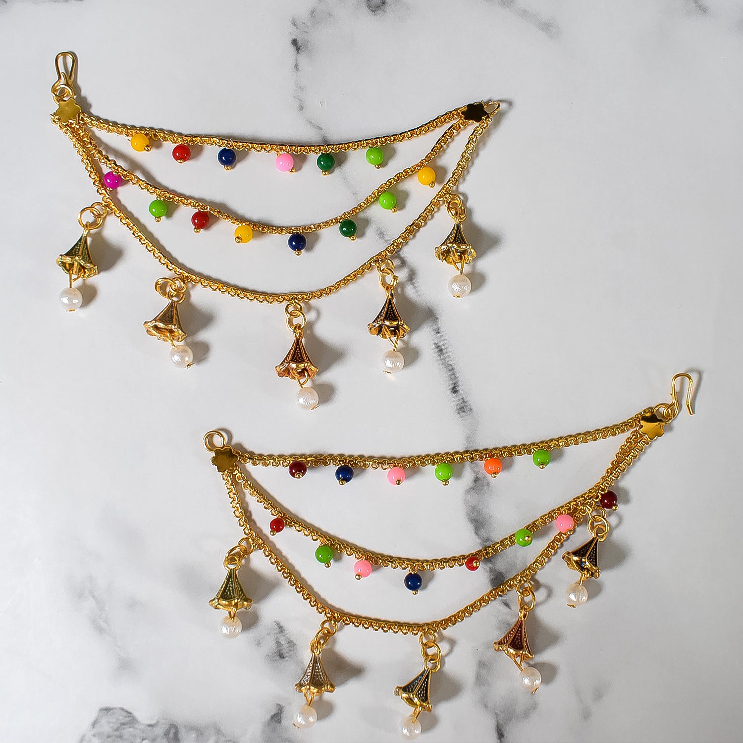 Royal Elegance Kundan Ear Chain