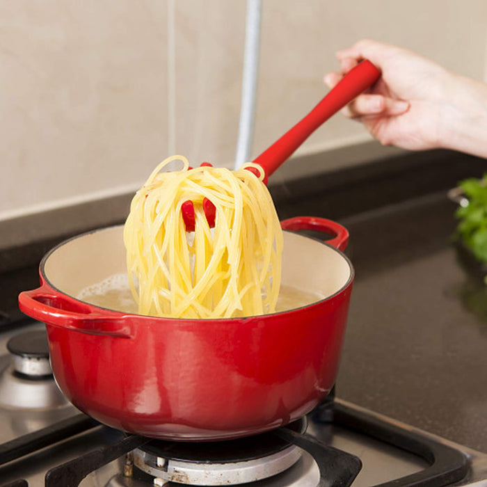5431 सिलिकॉन स्पेगेटी चम्मच पास्ता चम्मच आपके घरेलू रेस्तरां के लिए आसानी से साफ करने योग्य (22 सेमी)