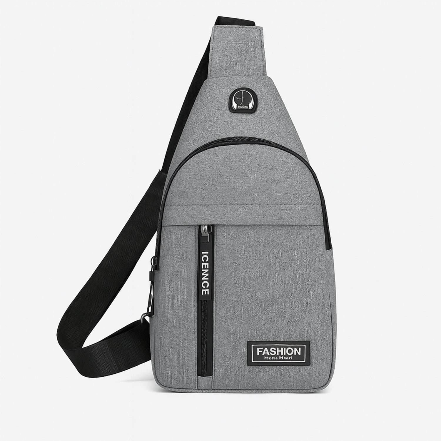 Waterproof Anti Theft Cross-body fanny pack waist bag, Shoulder Bags Chest Men Casual fashion USB Charging earphone hook Sling Travel Bag (1 Pc)