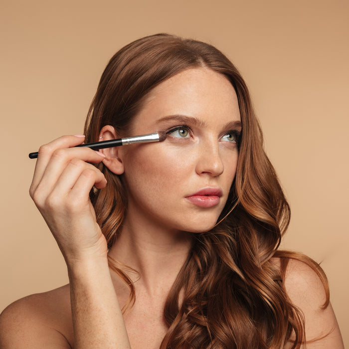 12654 Travel Portable Mini Eye Makeup Brush, Apply Eyeshadow Eyeliner Eyebrow Brush Makeup Tools for eyeliner girl (2 Pc Set)