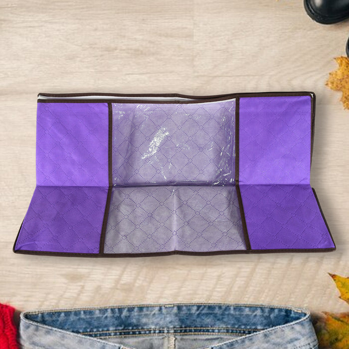 Clothing storage bag with zipper, non-woven storage bag for storing the clothes and sarees.