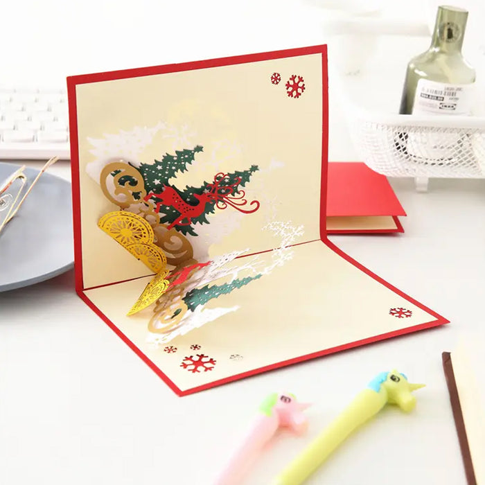 3D Pop-Up Greeting Card (1 Pc): Birthday, Love, Christmas