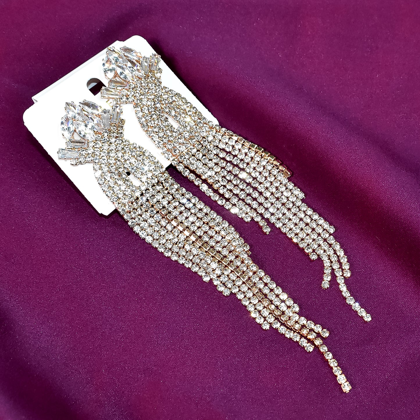 Long Crystal Jumka Crystal Earring