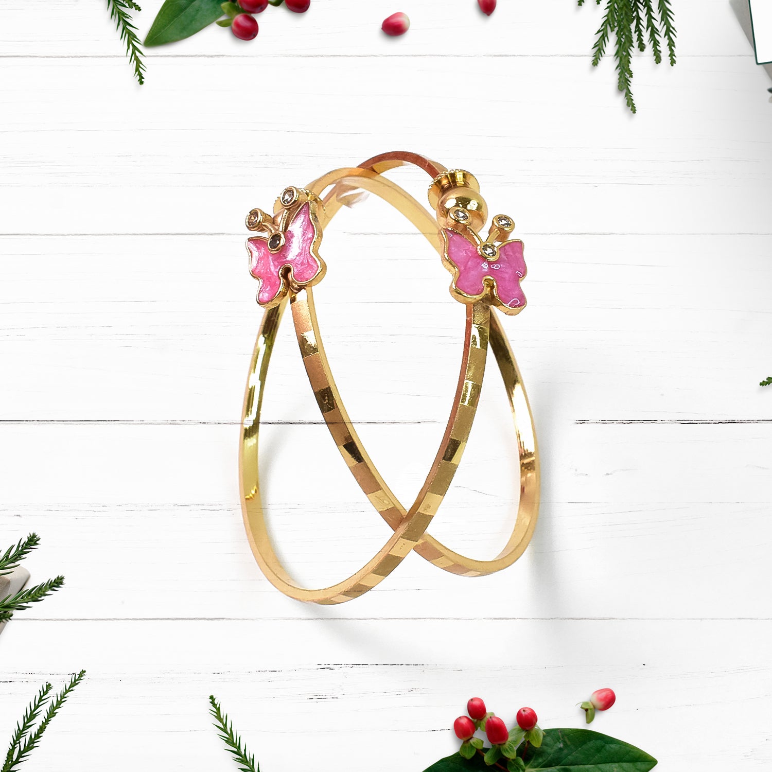 Classic Golden Bangles (1 Pair)