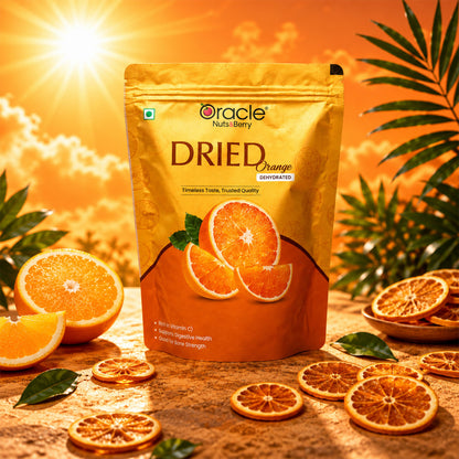Dried Orange Slices Premium Tangy Dehydrated Fruit with Real Citrus Flavour (250g)