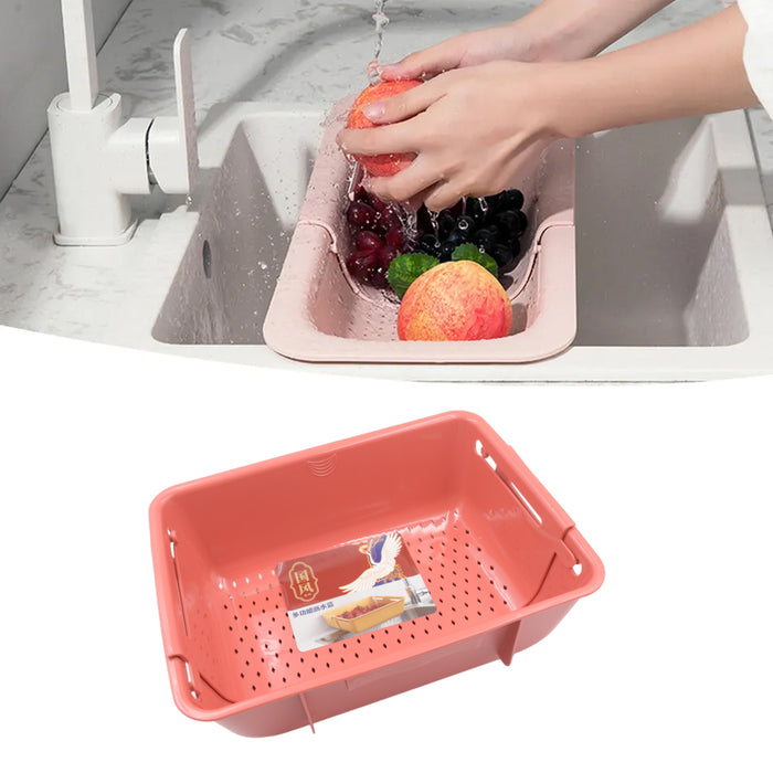 All-in-One Sink Organizer: Drying Rack, Drain Basket & Storage (1 Pc)