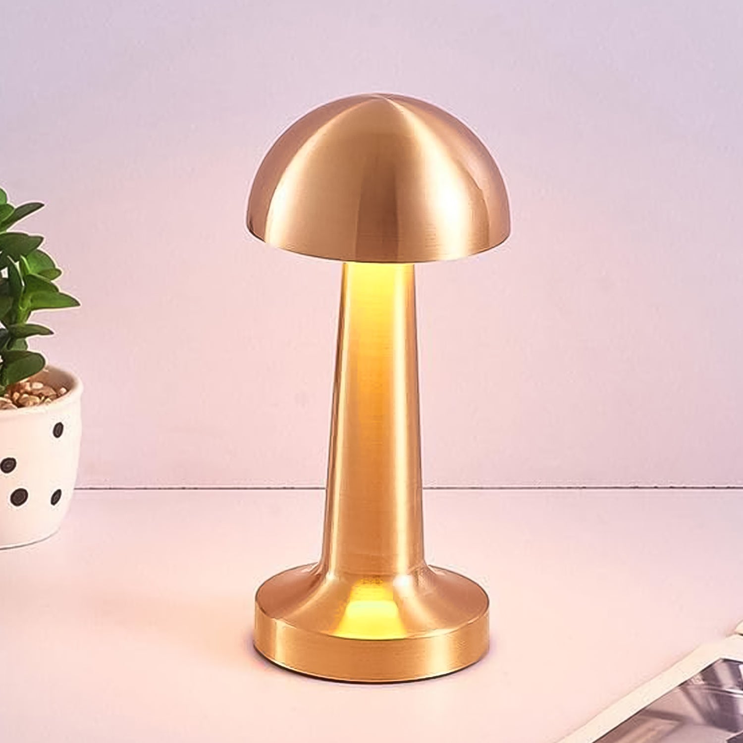 LED Lamp with Touch Control | Decorative Desk Lamp, Portable Metal LED Table Lamp