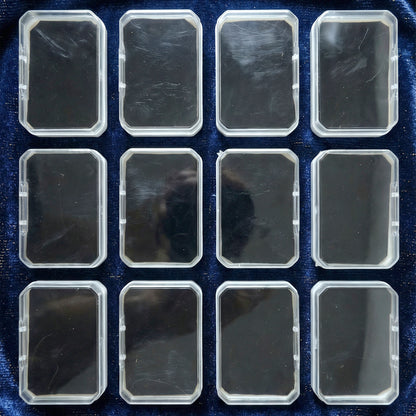 Close-up detail of rectangle mini jewellery storage box