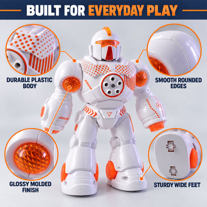 Musical Dancing Robot Toy for Kids, Rotating Robot with Lights and Sound (1 Pc)