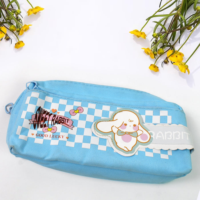 Pencil Pouch With Zipper, Students Pencil Case Large Capacity, Makeup Pouch, Stationery Bag (1 Pc / 2 Compartment)