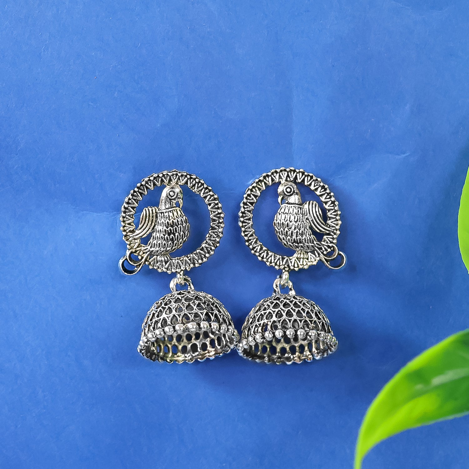 Women's Silver Plated Oxidized Combo Of 3 Jumka Dangled Earring