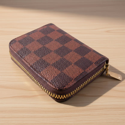 Zipper pouch wallet for cards