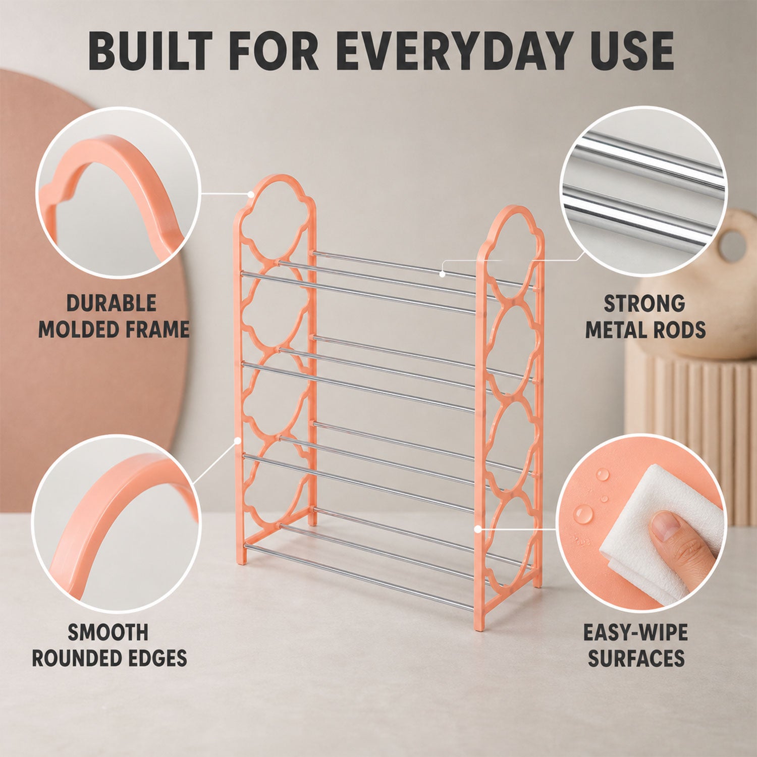 Folding Shoe Rack – 4-Layer Space Saver | DeoDap India