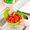 Rice Washing Bowl – Thick Drain Basket with Handle | Quickslice