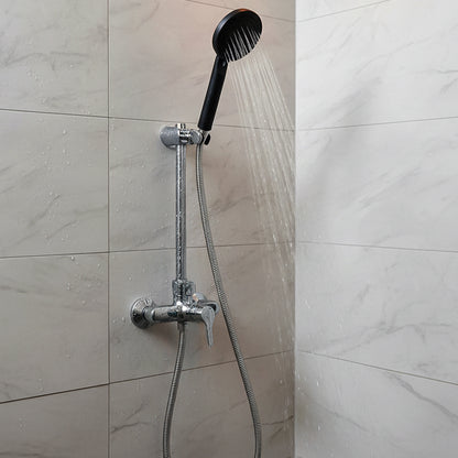 Bathroom shower head mounted with long flexible hose