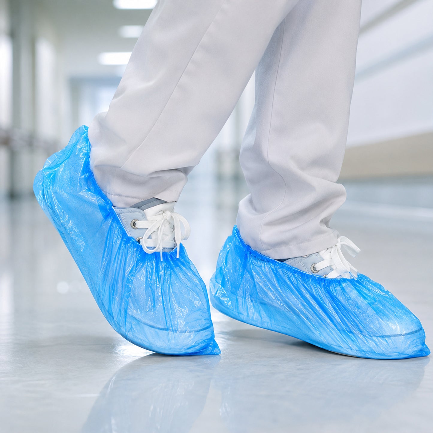 Disposable Shoe Covers Displayed