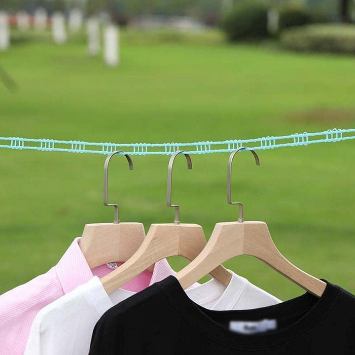 8861 3 Meters Fiber Rope Anti-Slip Clothes Washing Drying Nylon Rope Japan Style Rope with Hooks, Durable Camping Clothesline Portable Clothes Drying Line Indoor Outdoor Laundry Storage for Travel Home Use (3 Mtr.)