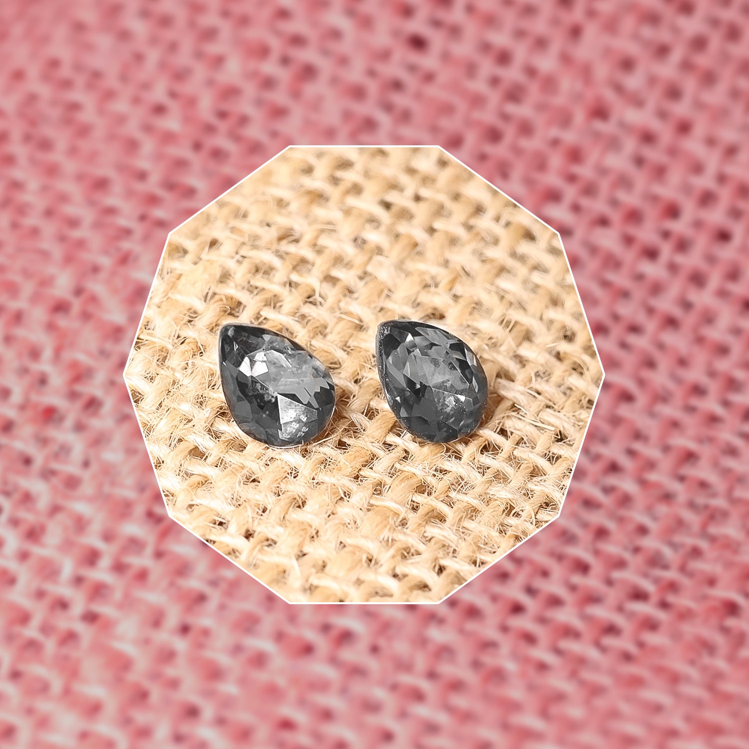 Stud Earrings With Single Stone Alloy Stud Earring (Set Of 12)