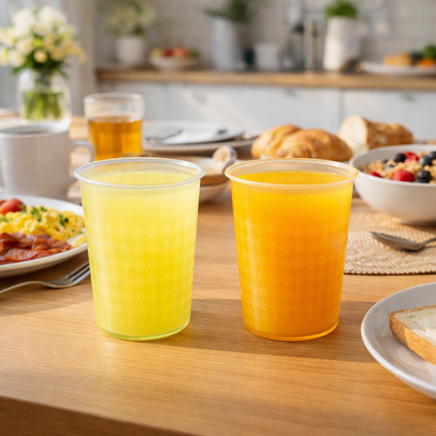 plastic water glass set for family