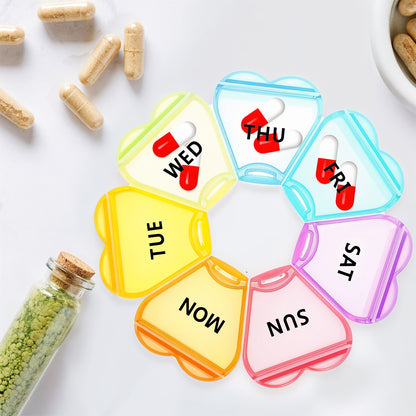 7-Day Round Weekly Pill Organizer Box (1 Pc)