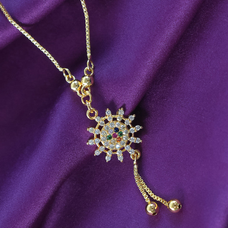 Trendy Sun-Shaped Pendant Necklace for Women