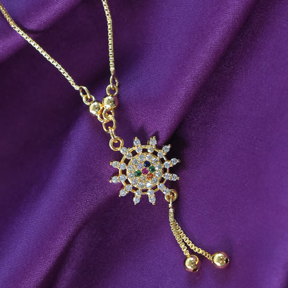 Trendy Sun-Shaped Pendant Necklace for Women