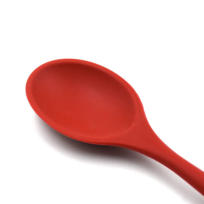 5442 HEAT RESISTANT SILICONE BASTING SPOON NON-STICK SPOON HYGIENIC SOLID COATING COOKWARE KITCHEN TOOLS (27CM)