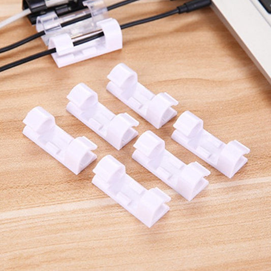 Plastic Clips Stronger Adhesive Tape | Cable Manager | Wire Manager | Wire Clamp | Wire Clips for Cable| Cable Organizer Cord Holder | Cord Clips for Car, Office and Home (20 Pcs Set)