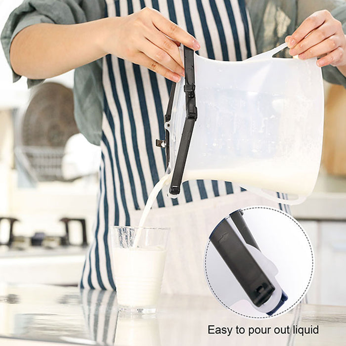 Eco-Friendly Food Storage: Reusable Silicone Bags (3-Pack) - Leakproof & Safe