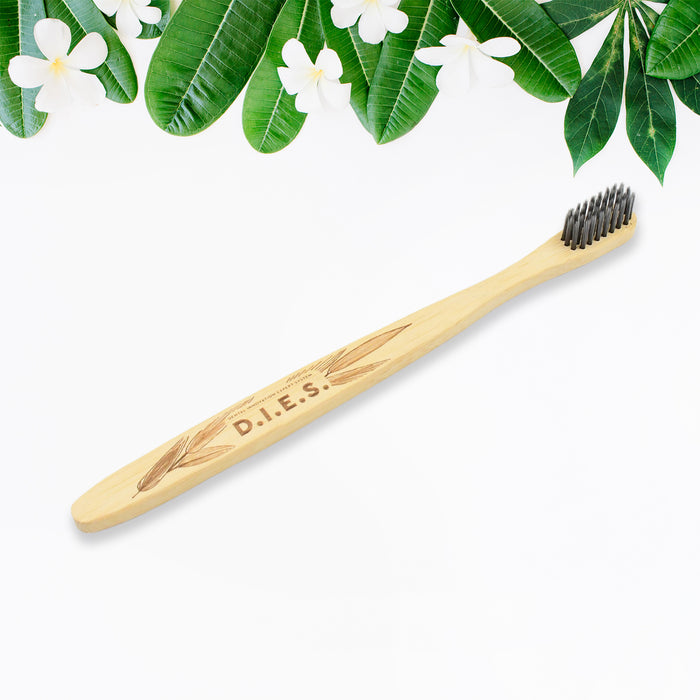 Bamboo Wooden Toothbrush (15 pcs set / With Round Box)
