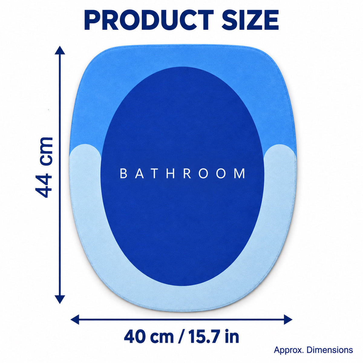 Rounded Circle Design Bath Rug, Soft Anti-Slip Shower Mat (1 Pc, 40x44 Cm)