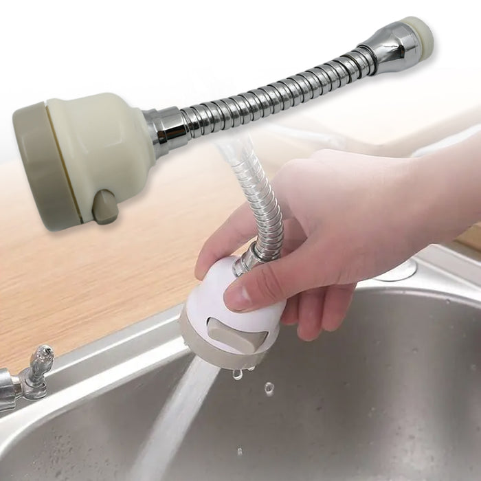 Plastic 360 Degree Rotating Water-Saving Sprinkler, Faucet Aerator for Easy Clean Sink Water Saving Extension Jet Stream Spray Setting Faucet Splash-Proof Filter Extender Sprayer for Kitchen, Bathroom (20 Cm)