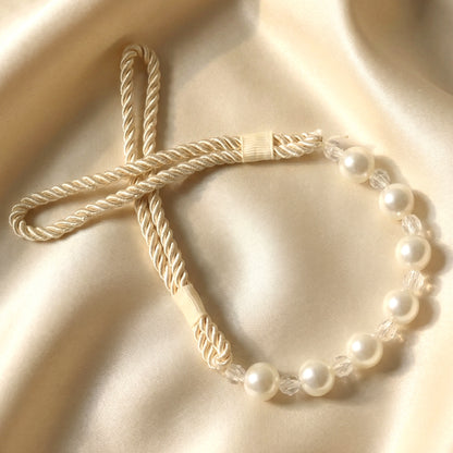 Fancy pearl beaded tieback
