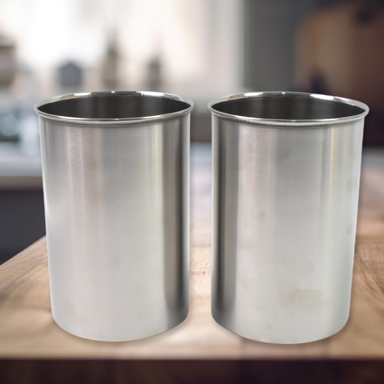 Multipurpose Stainless Steel Airtight Containers with See Through Lid (2 Pc Set / 1000 ML)