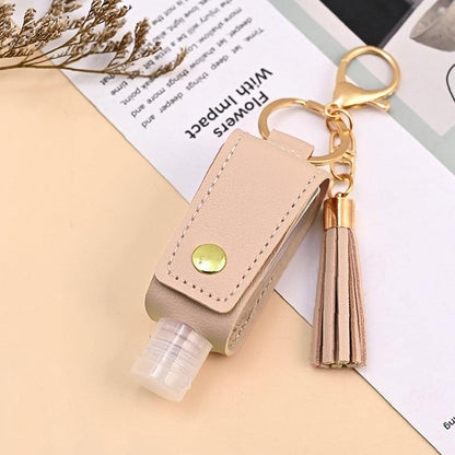 Portable Hand Sanitizer Holder Keychain with Tassel (1 Pc)