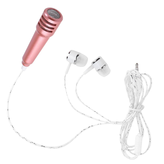 12907 Mini Microphone Mic with Earphone for Voice Recording, Mike Mic Microphone with Handsfree for Mobile Computer, Headphone Handfree Earphone Usb Microphone Vocal Gift Miniature Children (1 Pc)
