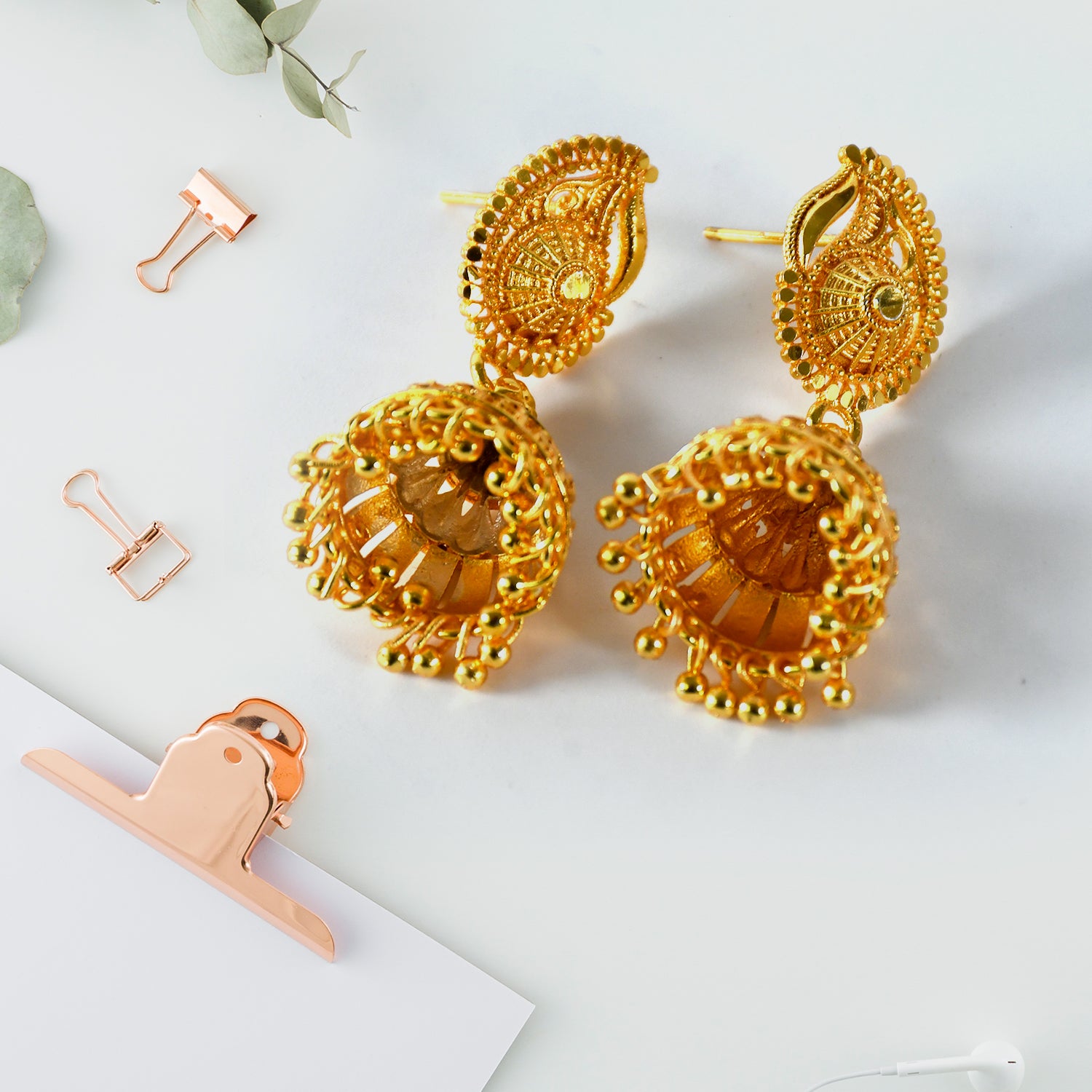 Cultural Majesty: Handcrafted Jumka Earrings for a Classic Touch