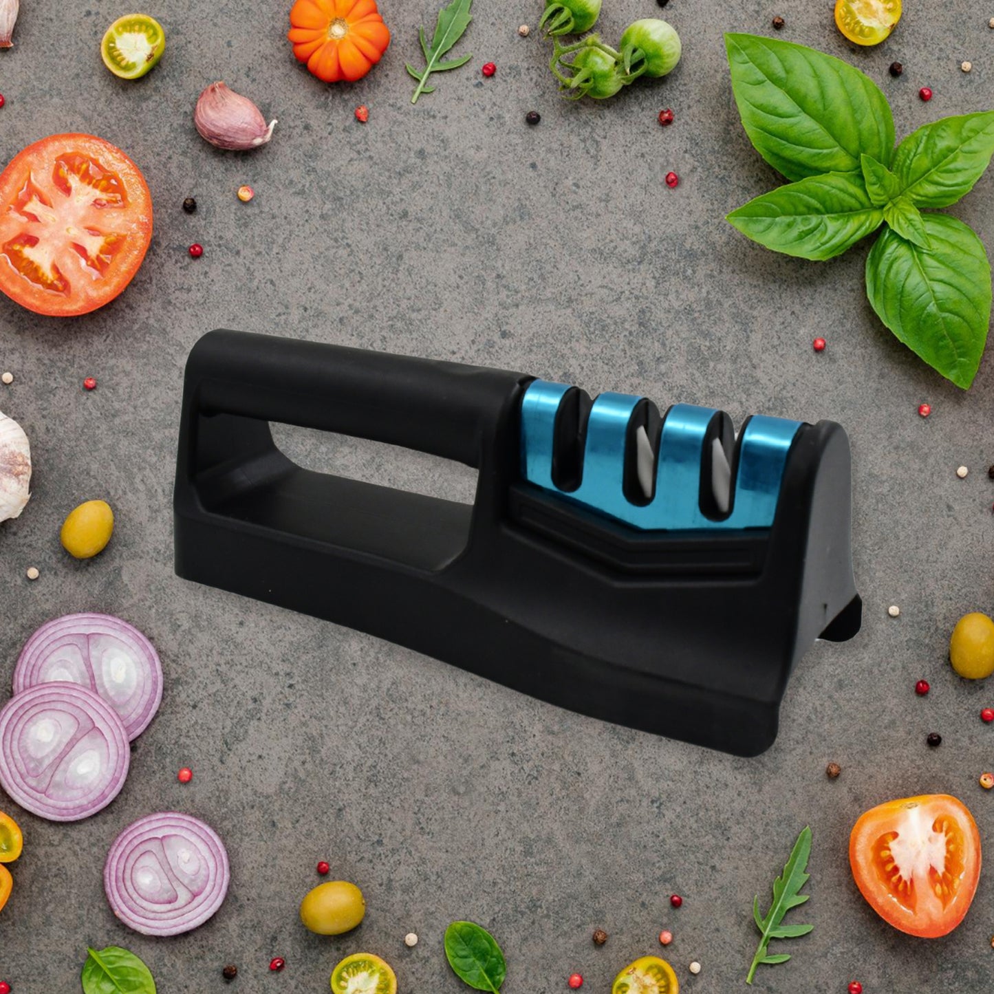 Knife Sharpener for Kitchen | Knife Sharpener Handheld Knives & Pocket Knife Sharpener | Knife Sharpener for Chefs & Serrated Knife (Chopper Not Included / 1 Pc)